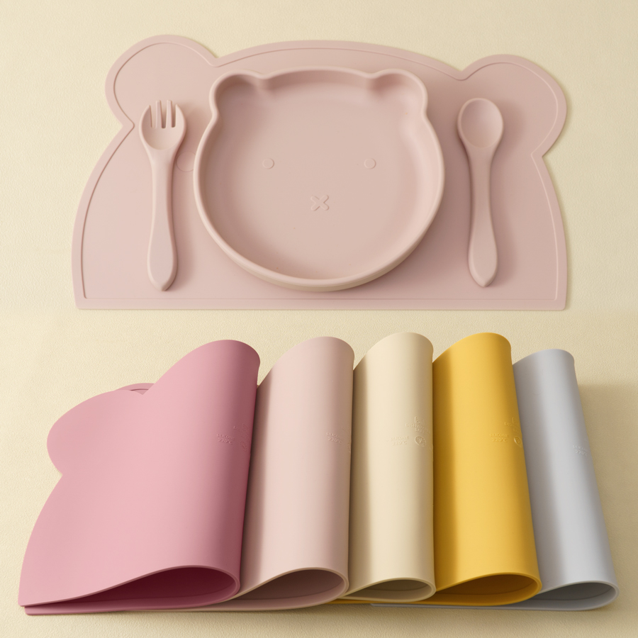 Baby Food Menu - BPA Free 4PCS Silicone Children Tableware