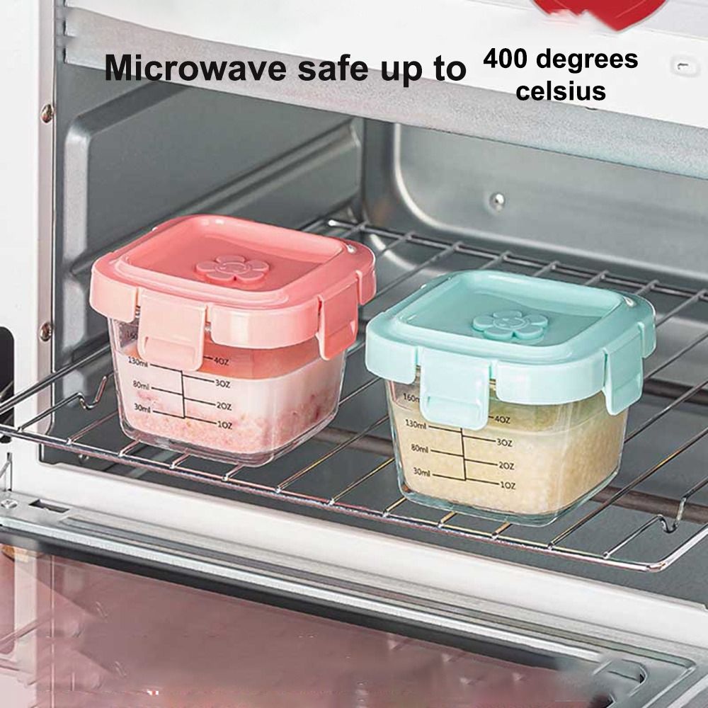 Glass Food Storage Box New 170 - Baby Food Jars With Lids ulasan dan harga