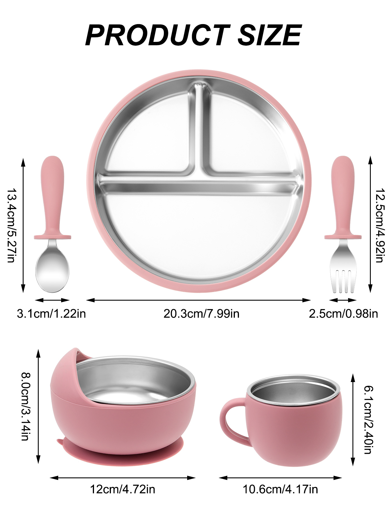 5PCS Stainless Steel Detachabl - Baby Food Menu ulasan dan harga